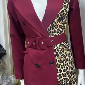 Half leopard blazer