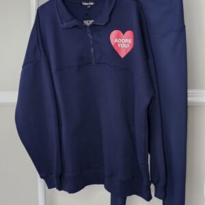 Navy half zip sweatshirt