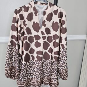 Cally print satin shirt